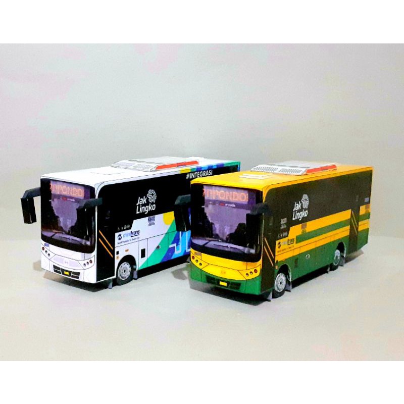 Miniatur Bus Transjakarta Mini (MiniTrans) KBM. TSW