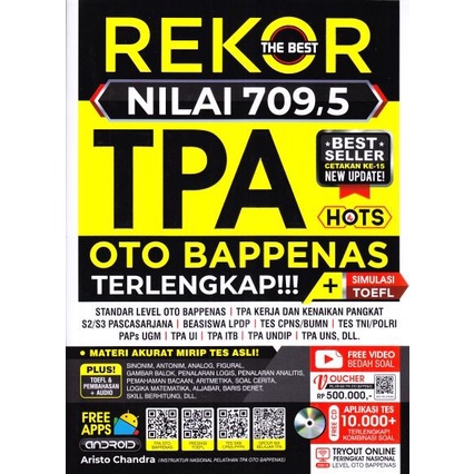

NEW BUKU BEST REKOR NILAI 709,5 TPA VERSI OTO BAPPENAS - ARISTO CHANDRA