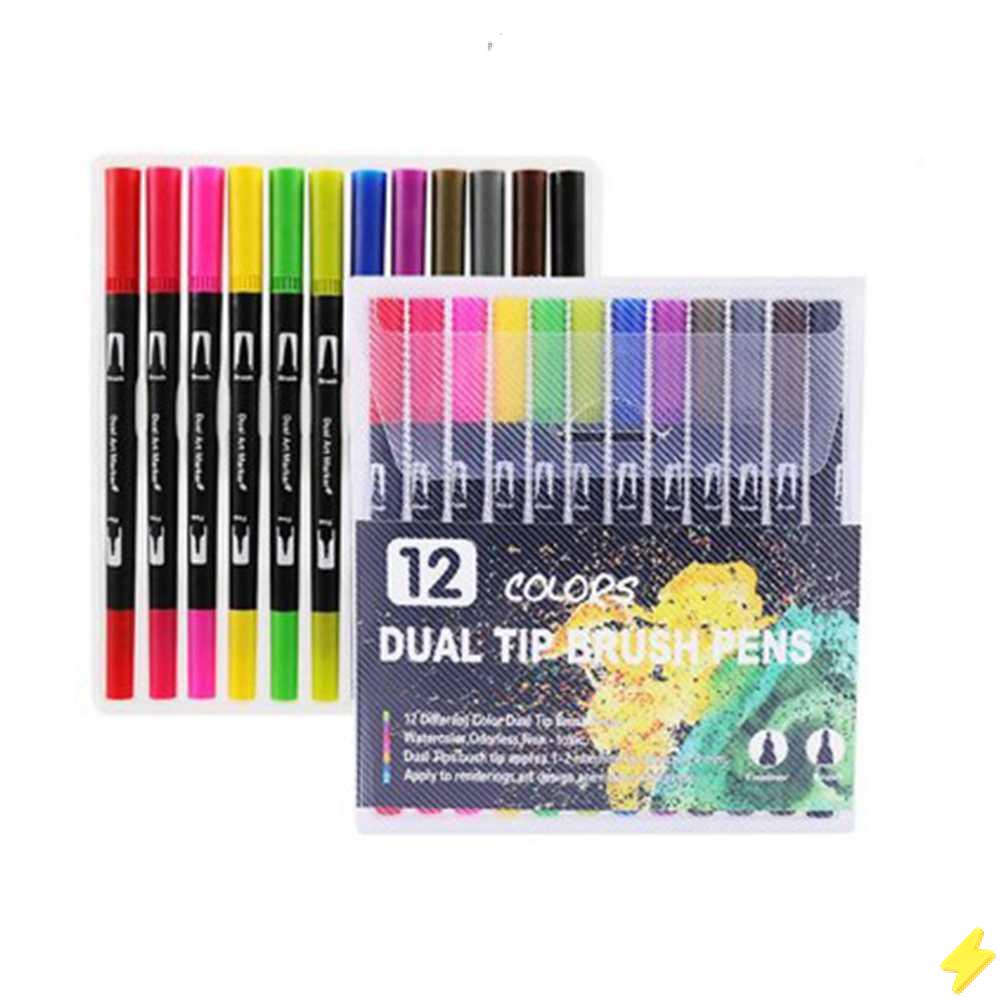 

[PROMO] Kolorowy Spidol Double Head Drawing Pen Fine Art Watercolor Set - MKB