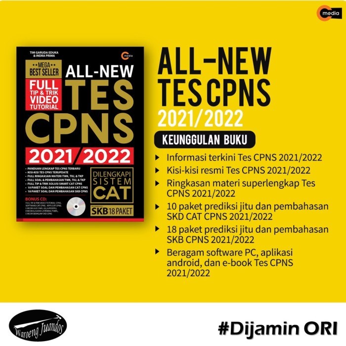 

NEW Buku All New Tes CPNS 2021/2022 - Tim Garuda Eduka & Indra Prima