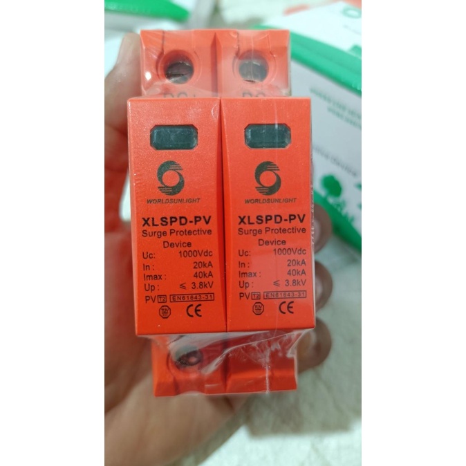 DELLAS arester 2P SPD DC surge aresster DC PV panel surya 500V 1000v SPD AC - DC 1000v