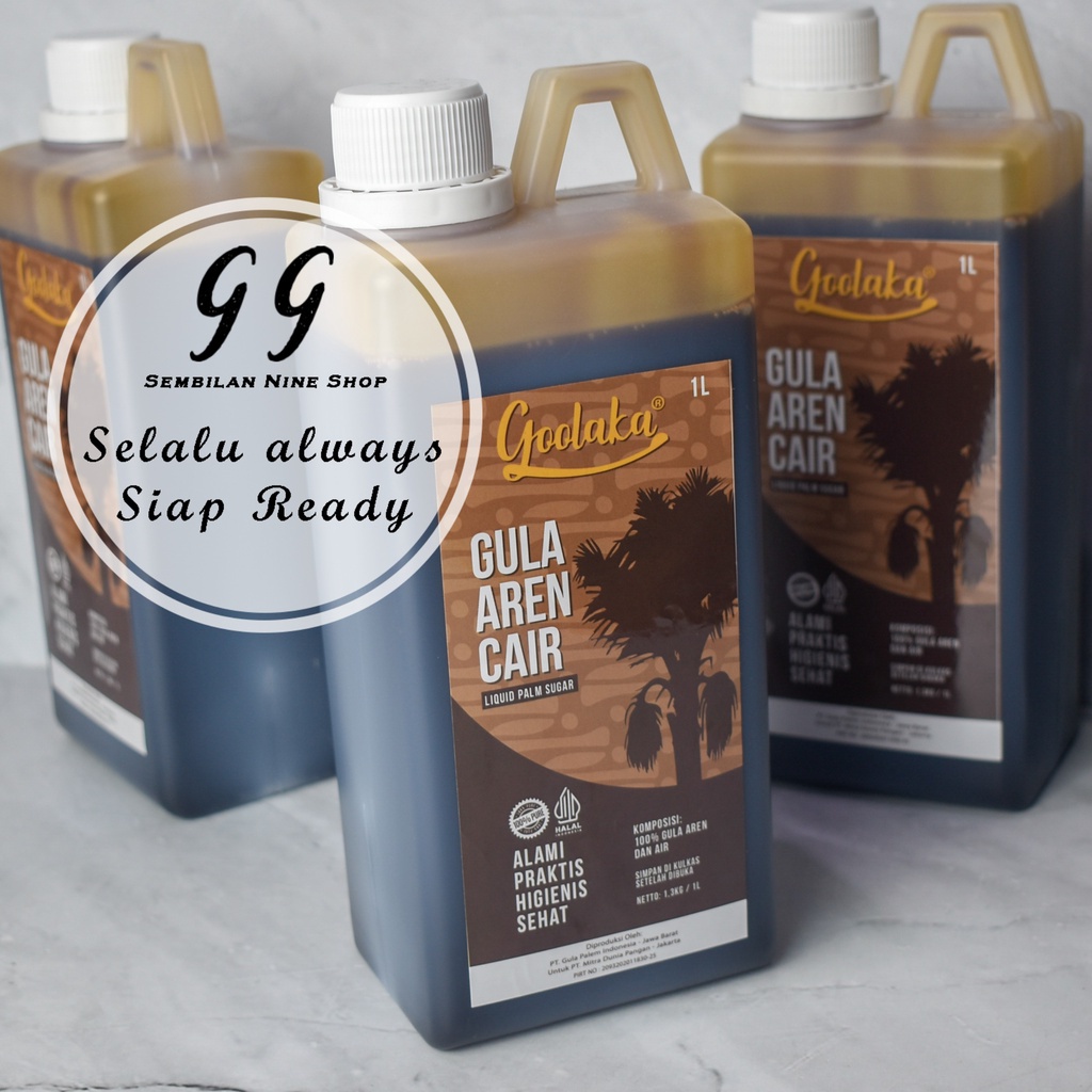 

Goolaka Gula Aren Cair 1 Liter Palm Sugar Gula Merah Brown Gula Semut