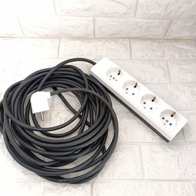 DELLAS stop kontak rakitan broco isi 4 kabel jembo kabel roll rol 5m 10m