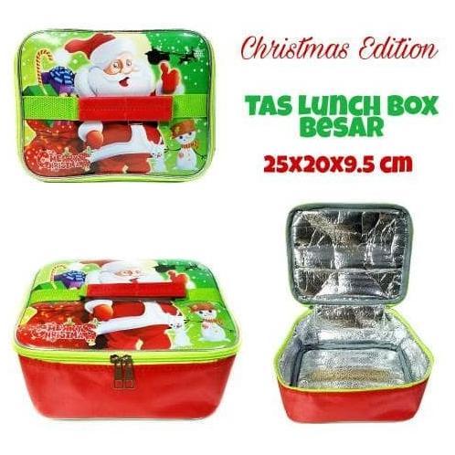 

:>:>:>:>] Tas Lunch Box Christmas Santa Claus / Goodie Bag Bingkisan Natal