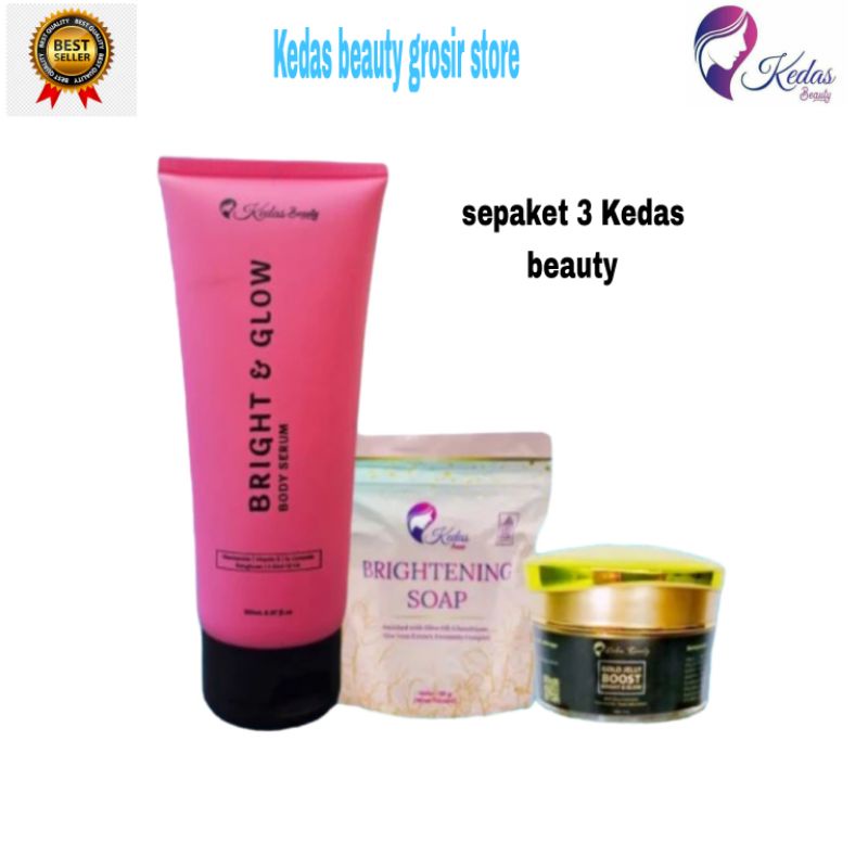 PROMO PAKET LENGKAP KEDAS BEAUTY ORIGINAL - SABUN PEMUTIH KEDAS BPOM