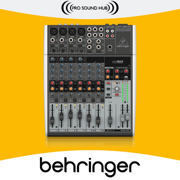 Behringer Xenyx 1204USB Mixer 4 Channel Mic 12 Input Soundcard USB