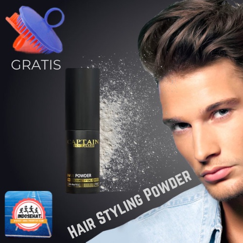 Captain Hair Styling Powder Spray - Bubuk Bedak Styling Rambut Pria