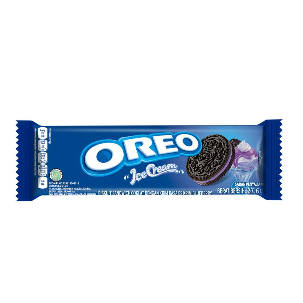 

Oreo Biskuit krim Blueberry 27.6 gr untuk camilan bersama keluarga