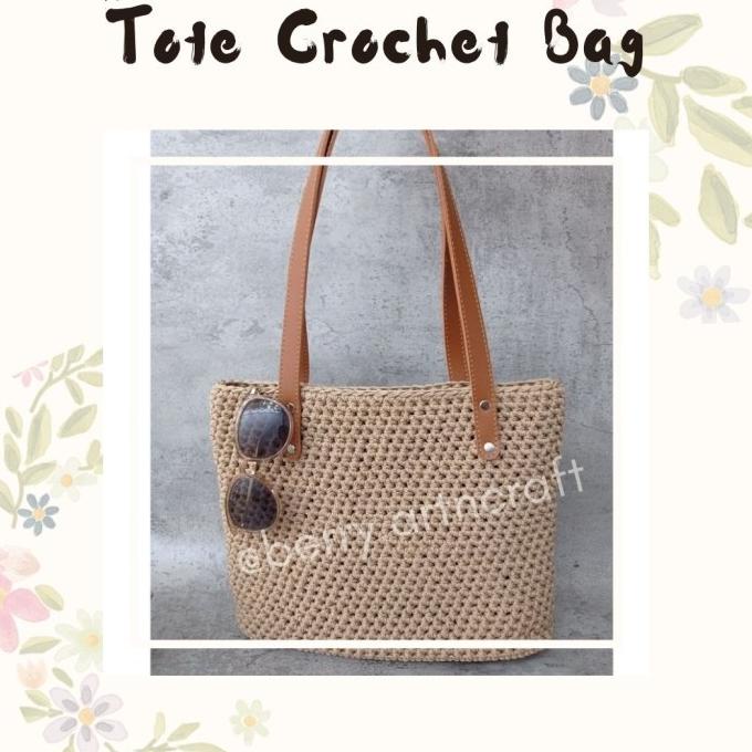 Tote Bag Rajut/Tas Tote Bag Handmade/Tas Rajut Kekinian/Tas Rajut