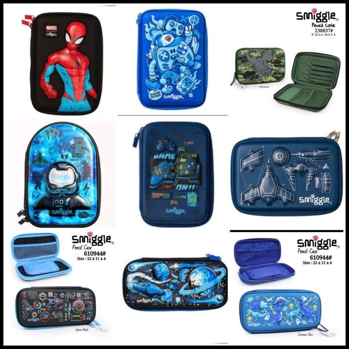 

BEST DEAL SMIGGLE HARDTOP PENCIL CASE/ SPIDERMAN, ASTRONOT, DINO ARMY/KADO !!!!