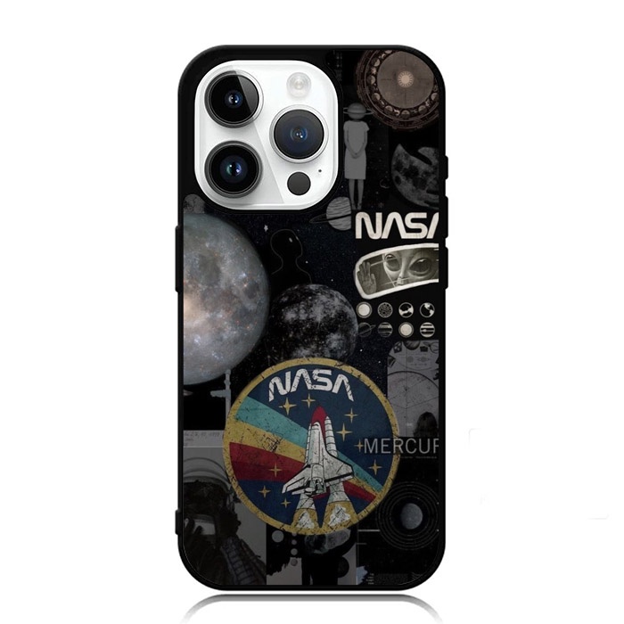 Casing iPhone 15 Plus Pro Max Nasa Retro B0637 Case Custom Special N1