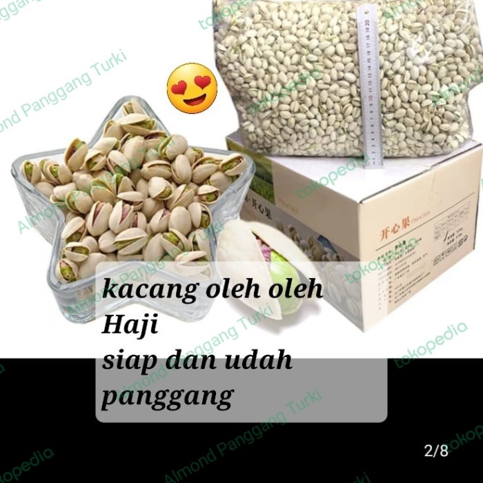 

Kacang - Kacang Pistachio 1 Kg Panggag / Roasted Salted Pistachio Premium Turki