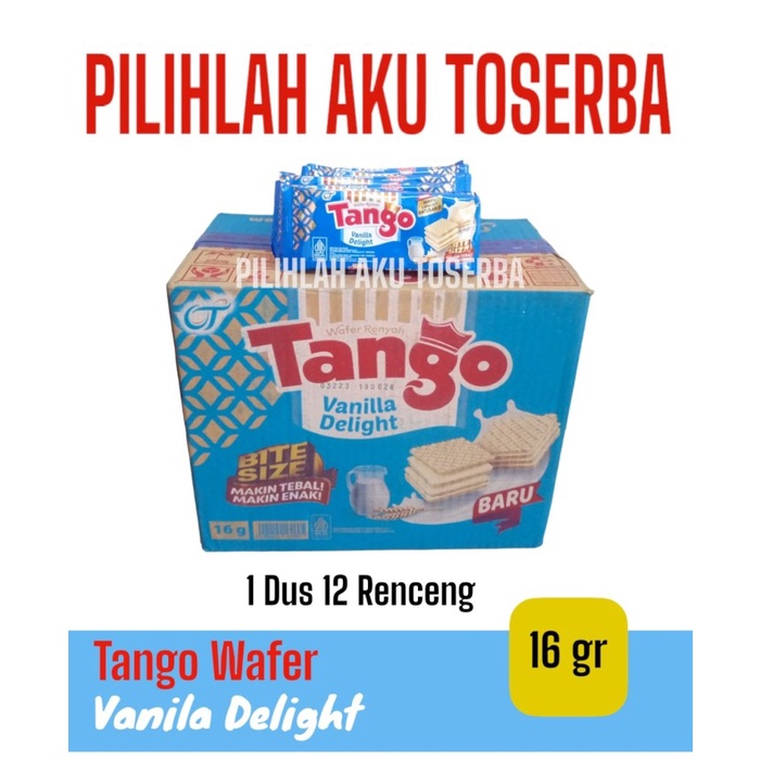 

Tango Wafer Vanilla Delight - (Harga 1 Karton Isi 12 Renceng)