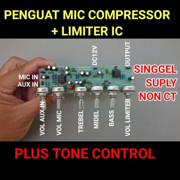 populer] Kit Modul Penguat Mic Compressor Ic Mono Bisa Effect Suara Angin +Tone