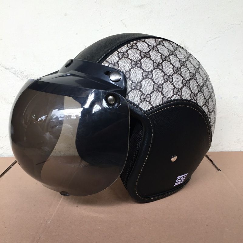 Helm Bogo Dewasa Helm Bogo Kulit Motif Helm Bogo Wanita Sni
