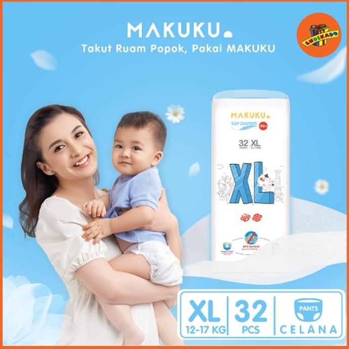 (:(:(:(] Makuku Air Diapers Pants XL32 / XL 32 (Popok SAP Anti Gumpal Celana)