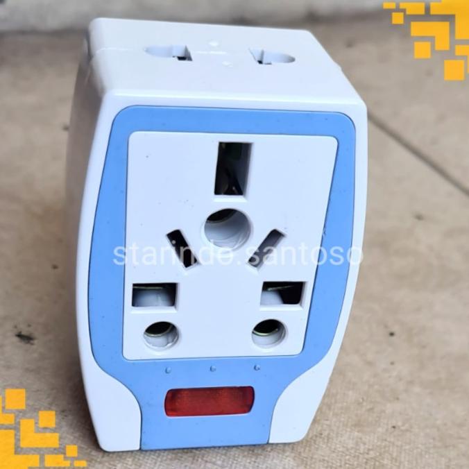 ;&;&;&;&] Steker T kaki 3 colokan sebaguna ST210 alat listrik over steker Tmulti