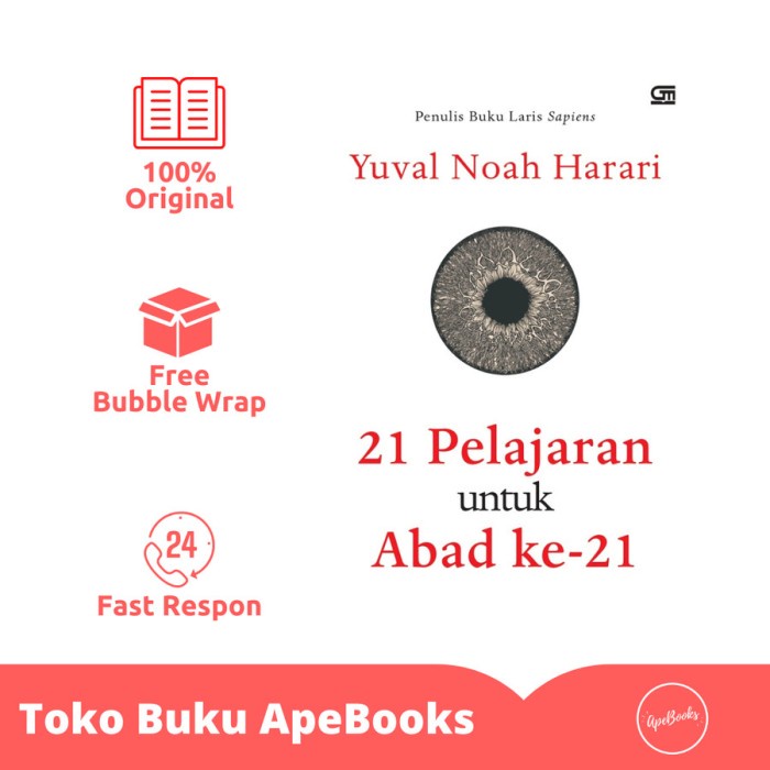 

NEW Yuval Noah Harari - 21 Lessons, 21 Adab Untuk Abad 21 (ORI/Asli)