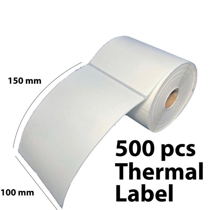 

DISKON!!! PROMO MURAH Stiker Thermal A6 500pcs 500 Lembar 100 x 150mm Resi Barcode Label - Langsung Kirim