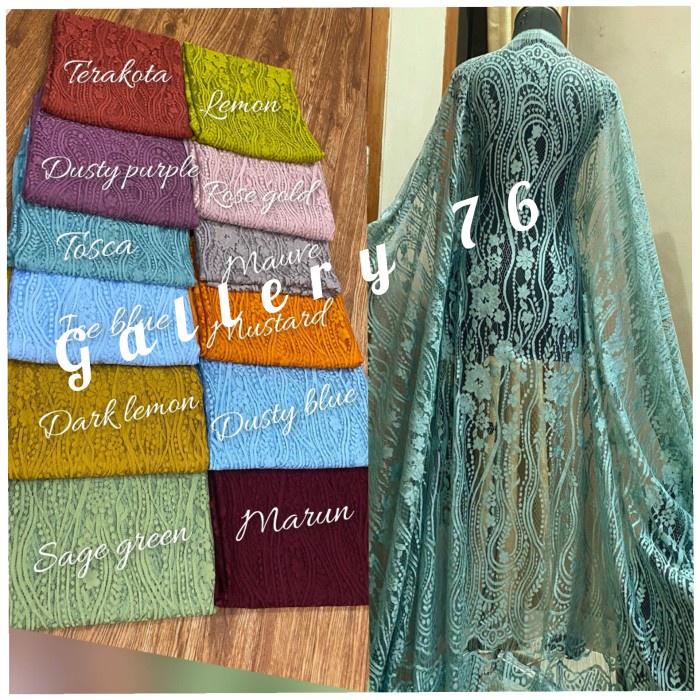 Brokat potongan Brukat semi prancis Bahan brukat kain Brokat_Kebaya