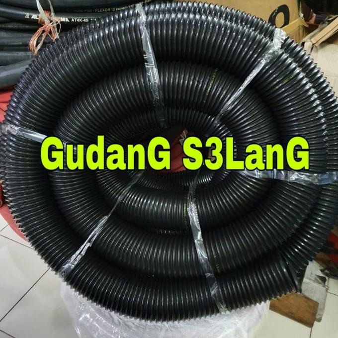 Selang Flexible Udara Panas 4" Ducting Kawat Hisap Gas Vacuum Uap Epdm