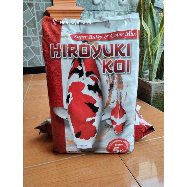 Jual pakan koi Hiroyuki Super Bulky and color max kemasan 5 kg (Merah)