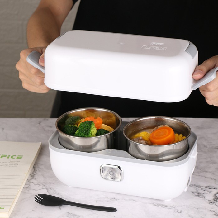 KOTAK MAKAN PEMANAS ELEKTRIK ELECTRIC LUNCH BOX STAINLESS