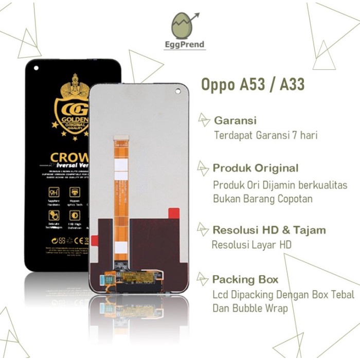 LCD TOUCHSCREEN OPPO A53 CPH2127 /A33 2020 /REALME 7I /C17 ORIGINAL