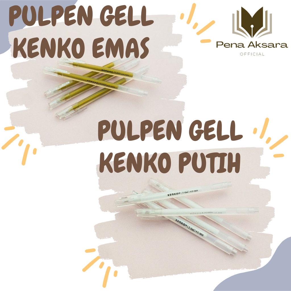 

Pulpen Gel Kenko Putih Emas