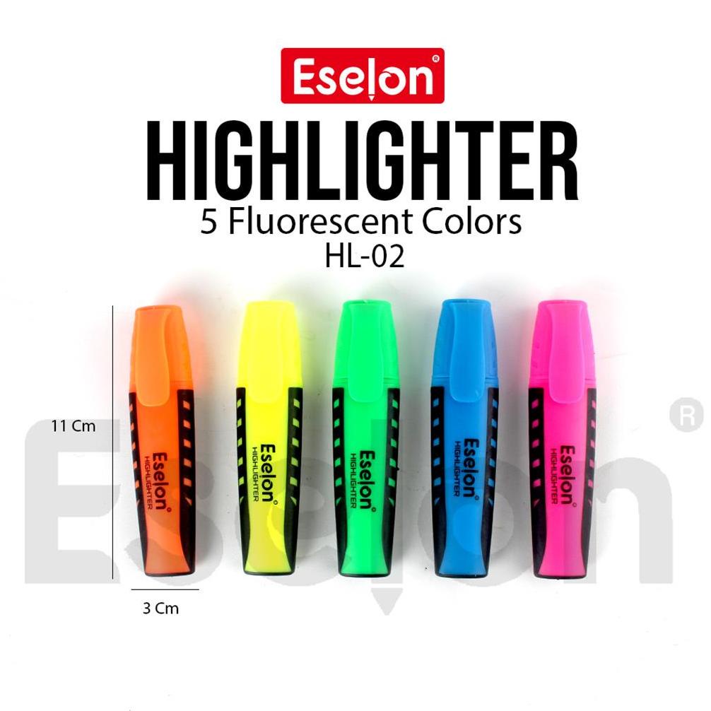 

Terlaris 10pcs Highlighter Fluorescent Eselon HL02 / 1pack Highlighter Penanda !!