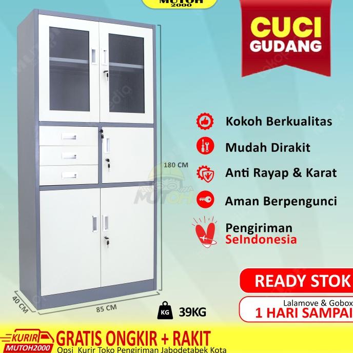 

Big Sale Lemari Arsip Lemari Besi Filling Cabinet - Kombinasi 3 Laci 1 Box Pengiriman Cepat