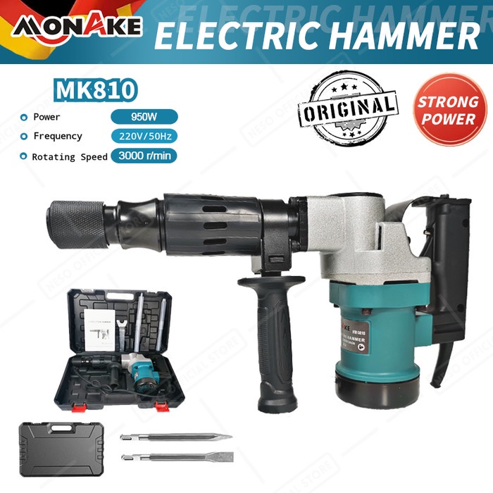 Rotary Hammer Drill Mesin Bor Beton Listrik Electric Hammer Monake Promo Terbaru