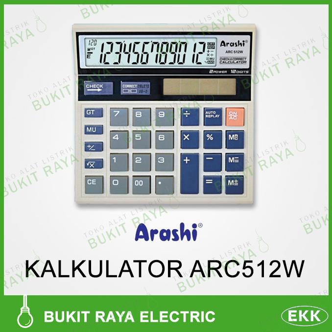 

] Arashi Kalkulator ARC512W Calculator ARC 512W Solar