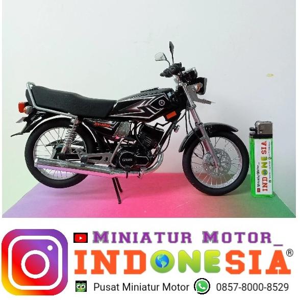 Diecast Miniatur Motor Yamaha Rx King 2004 Hitam Skala 1:8 Berkualitas