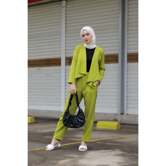 Setelan Blazer Wanita 1 Set  Terbaru 2023 Setcelan Blezerr Dewasa Hijab Setcell  Murah Bahan Oneset 