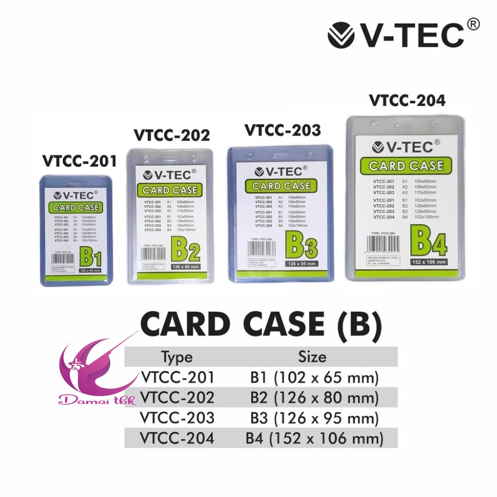 

[1pak / 20pc] Name Tag / ID Card Case V-TEC VTCC B1 ~ B2 ~ B3 ~ B4