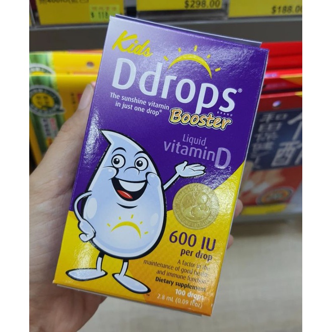 Kids DDROPS Booster VITAMIN D3 Tetes 600 IU