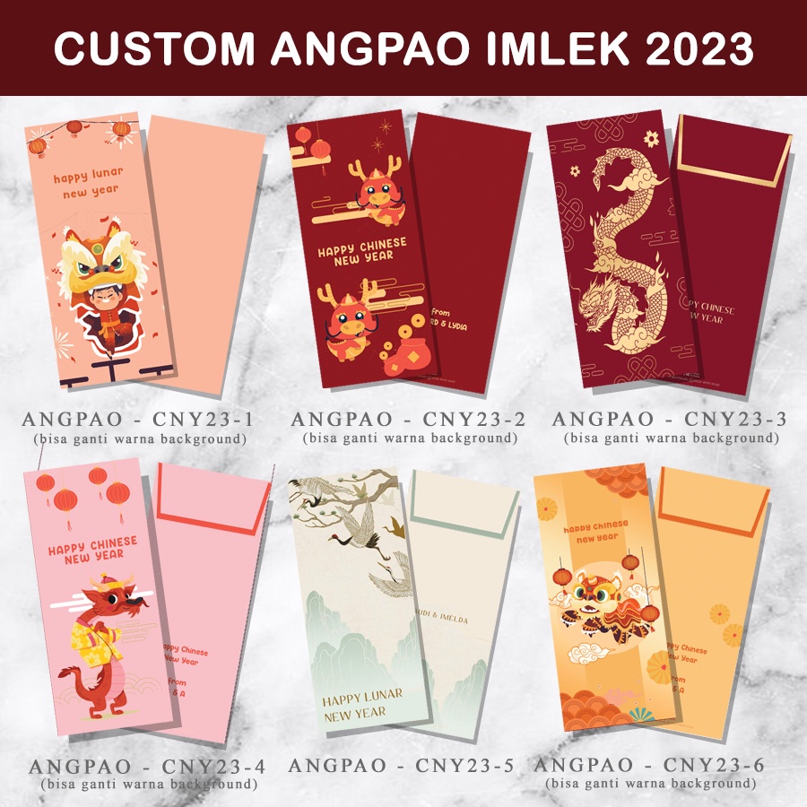 

(LANGSUNG PROSES) CUSTOM ANGPAO LEBARAN/TINGJING/LAMARAN/WEDDING/NATAL/BIRTHDAY/MINIMALIS/CHINESE/FLOWER FUPAPERGOODS