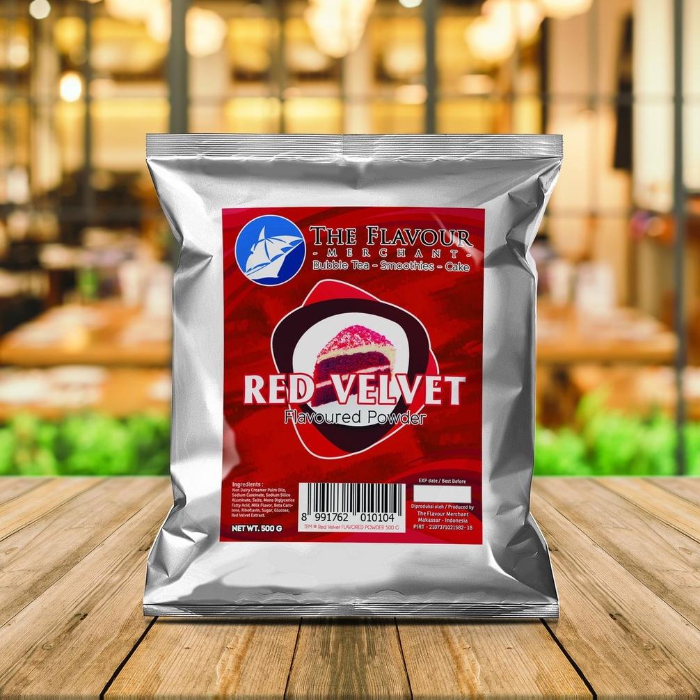 

New! MAKASSAR Red Velvet Powder - Red Velvet FM Flavoured Powder 500gr ..