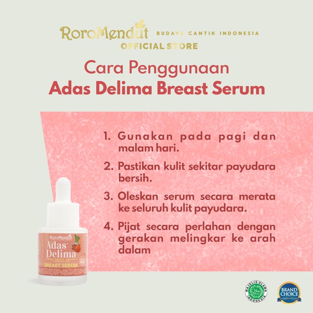 Model Baru RORO MENDUT Serum Payudara Adas Delima Pueraria Mirifica Hyaluronic Acid Collagen | Herba