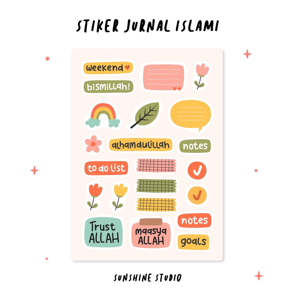

[Sunshine] Stiker Planner Islami | Stiker Muslimah Aesthetic Sticker untuk Scrapbook Diary Jurnal HP Laptop Tumblr Minuman | Waterproof Vinyl Anti Air