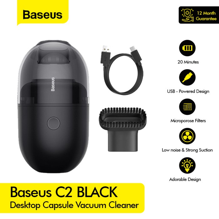 BASEUS C2 DESKTOP CAPSULE VACUUM CLEANER CRXCQC2 ORIGINAL BEST QUALITY