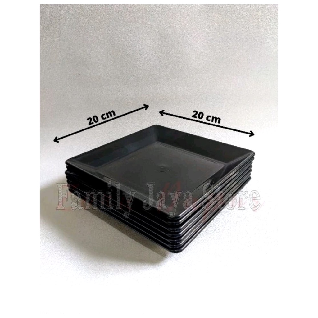 BM - (1 lusin) - Piring Persegi Semi Melamin Dinnerware (20 cm), Piring makan mie gacoan (No.88), Pi