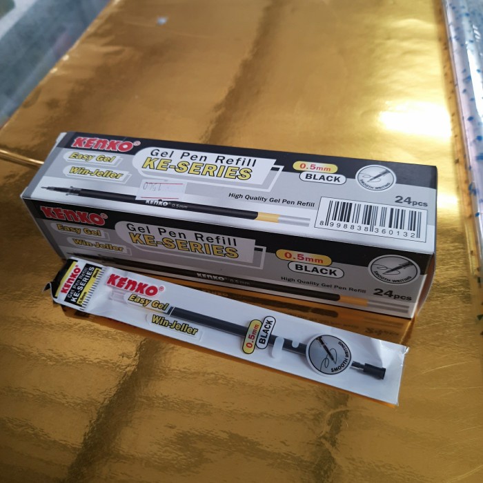 

Isi Ballpoint Gel Pen Kenko KE Series 0.5mm Hitam