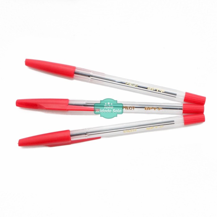 

Pulpen Pilot BPTP Merah Bolpoin Ballpoint 1 Buah