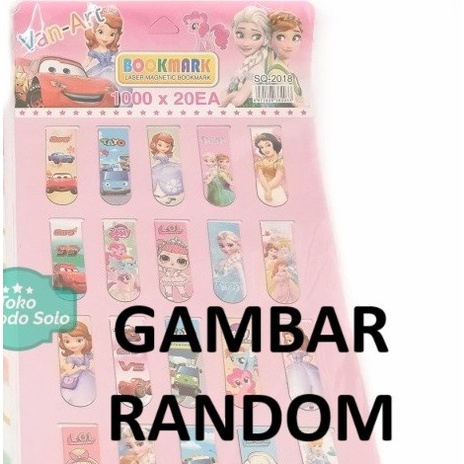 

Pembatas Buku Magnet Fancy Bookmark Divider Gambar Kartun 20 Buah