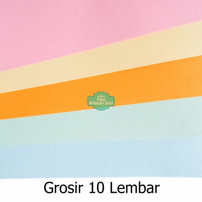 

Kertas Karton Manila BC Indah Warna Muda Grosir Per 10 Lembar