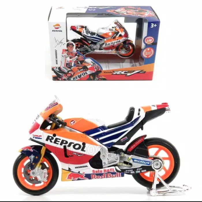 DIECAST MINIATUR MARC MARQUEZ REPSOL HONDA RC213V 2017 MOTOGP