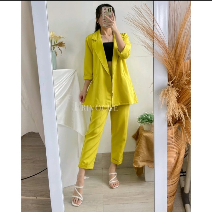 Blazer Polos Wanita Blazer Kantor Outwear Fashion