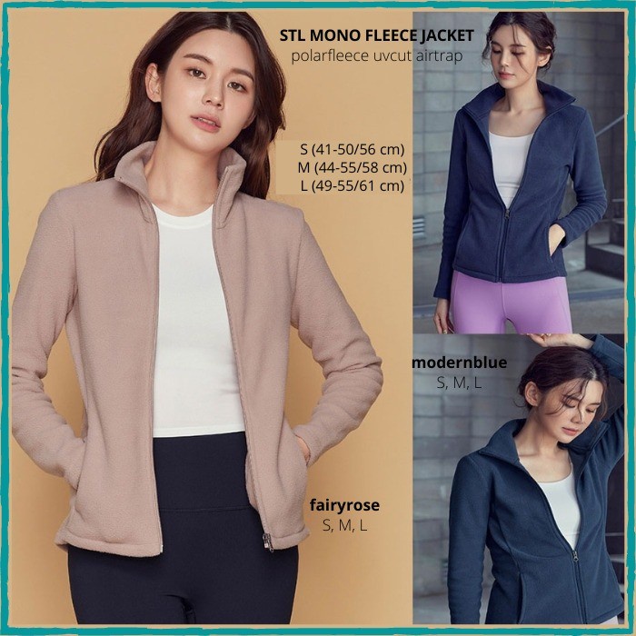 Jaket Wanita Murah Stl Mono Fleece Jacket 10 Warna Modernblue/Fairyros